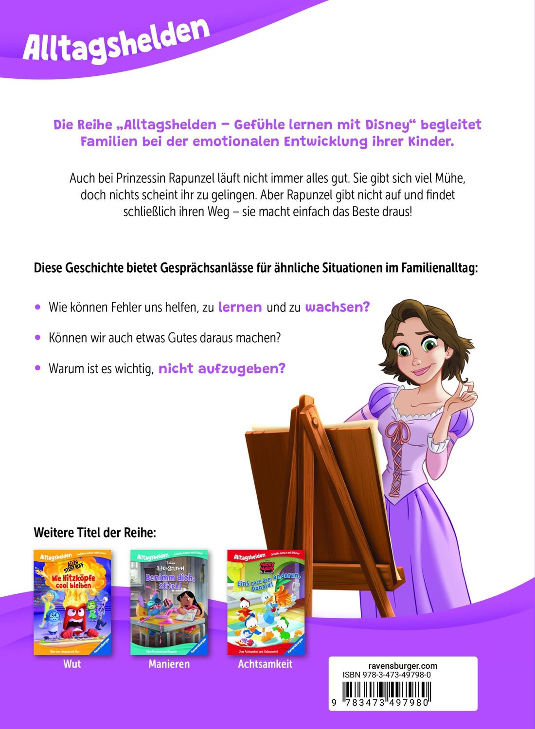 Rückseite: 9783473497980 | Alltagshelden - Gefühle lernen mit Disney Prinzessin Rapunzel -...