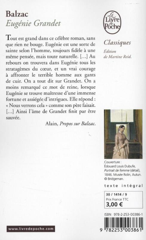 Rückseite: 9782253003861 | Eugenie Grandet | Honore de Balzac | Taschenbuch | Livre de poche