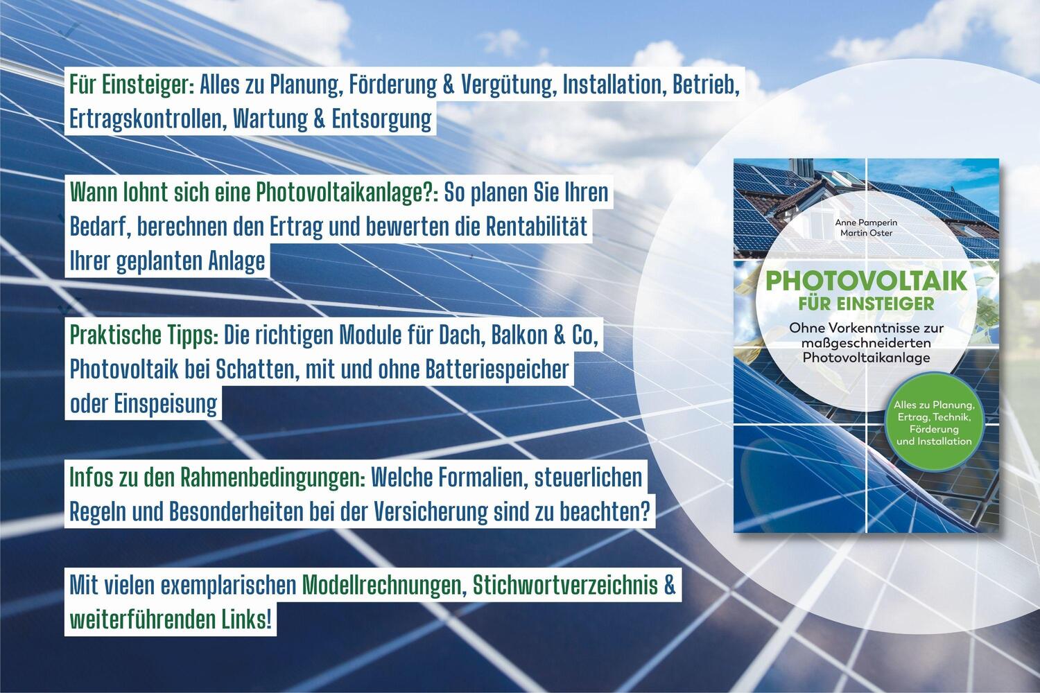 Bild: 9783517303314 | Photovoltaik für Einsteiger | Anne Pamperin (u. a.) | Taschenbuch