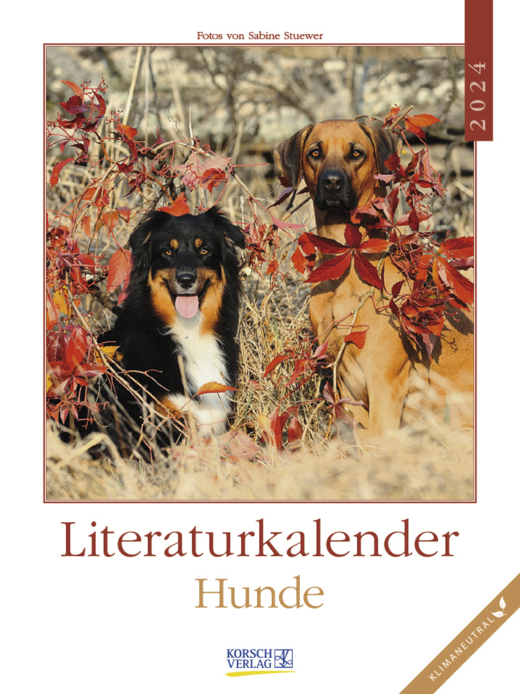 Cover: 9783731870210 | Literaturkalender Hunde 2024 | Korsch Verlag | Kalender | 54 S. | 2024
