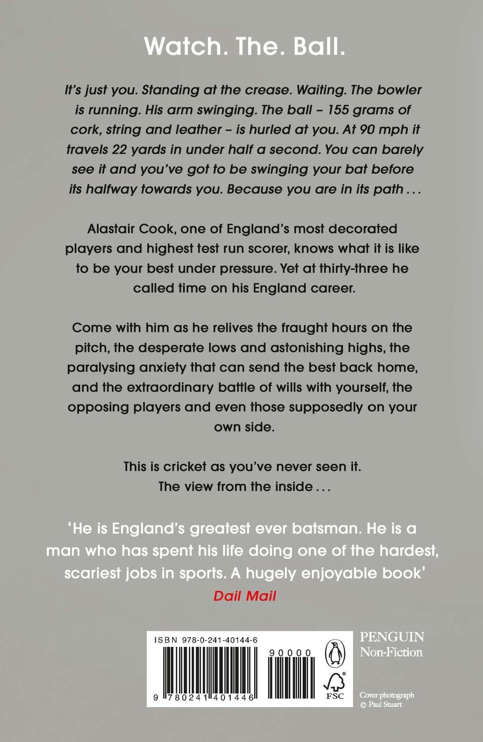 Rückseite: 9780241401446 | The Autobiography | The Sunday Times Bestseller | Sir Alastair Cook