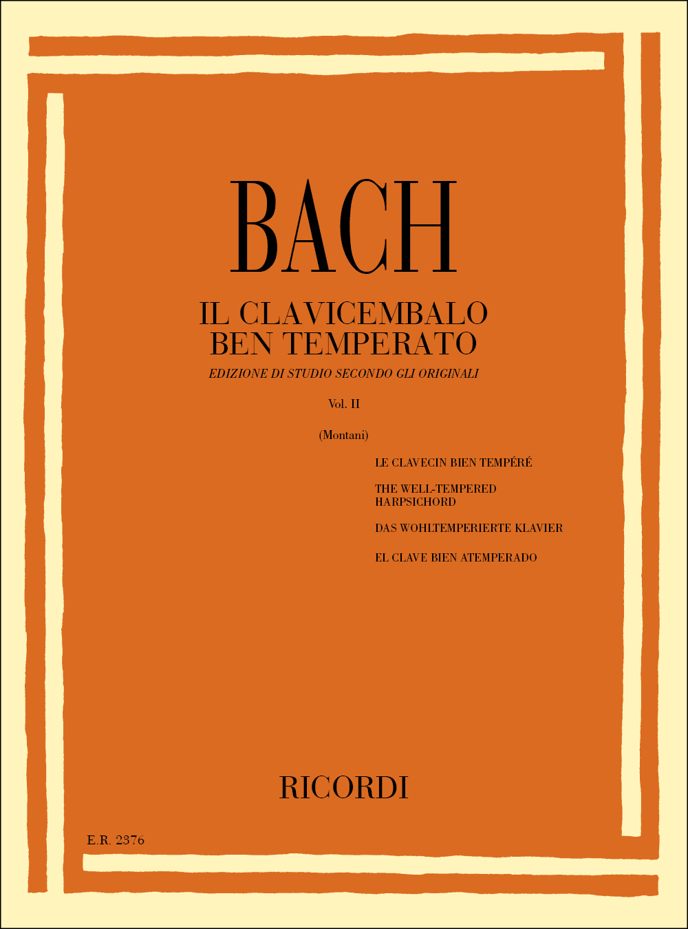 Cover: 9790041823768 | Il Clavicembalo Ben Temperato Volume II | Johann Sebastian Bach | Buch