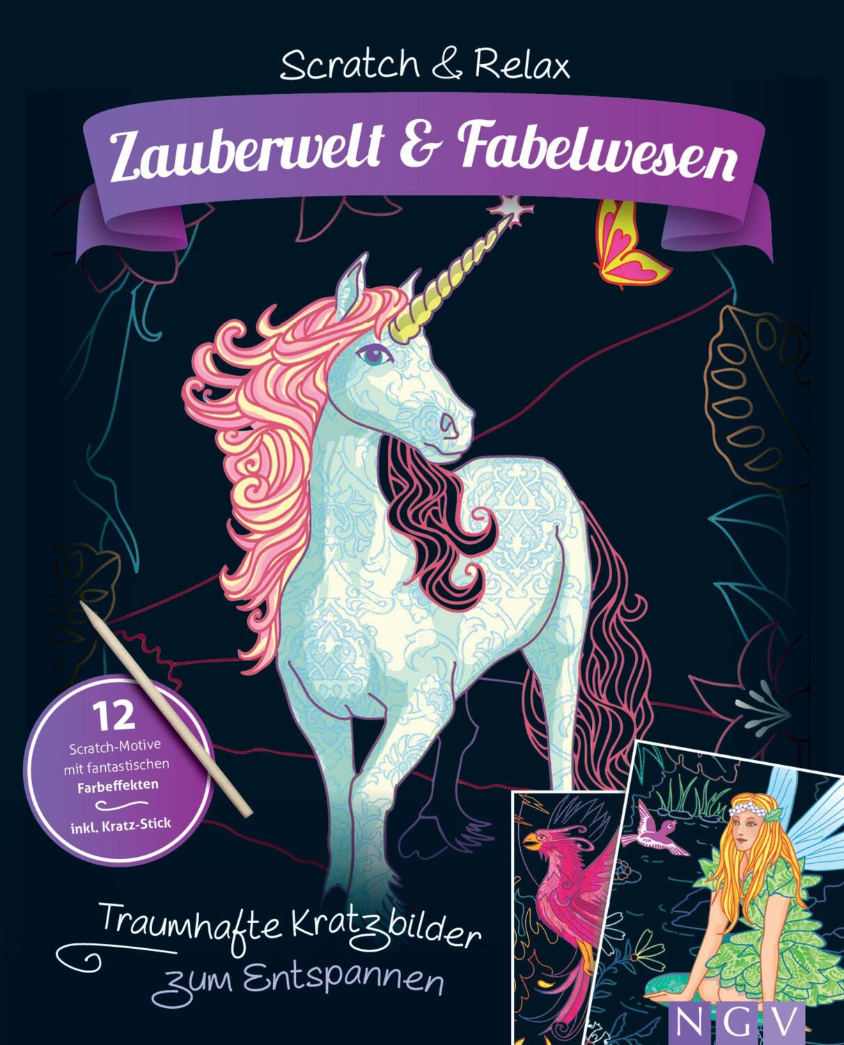 Cover: 9783625194033 | Zauberwelt &amp; Fabelwesen. Traumhafte Kratzbilder zum Entspannen | Buch