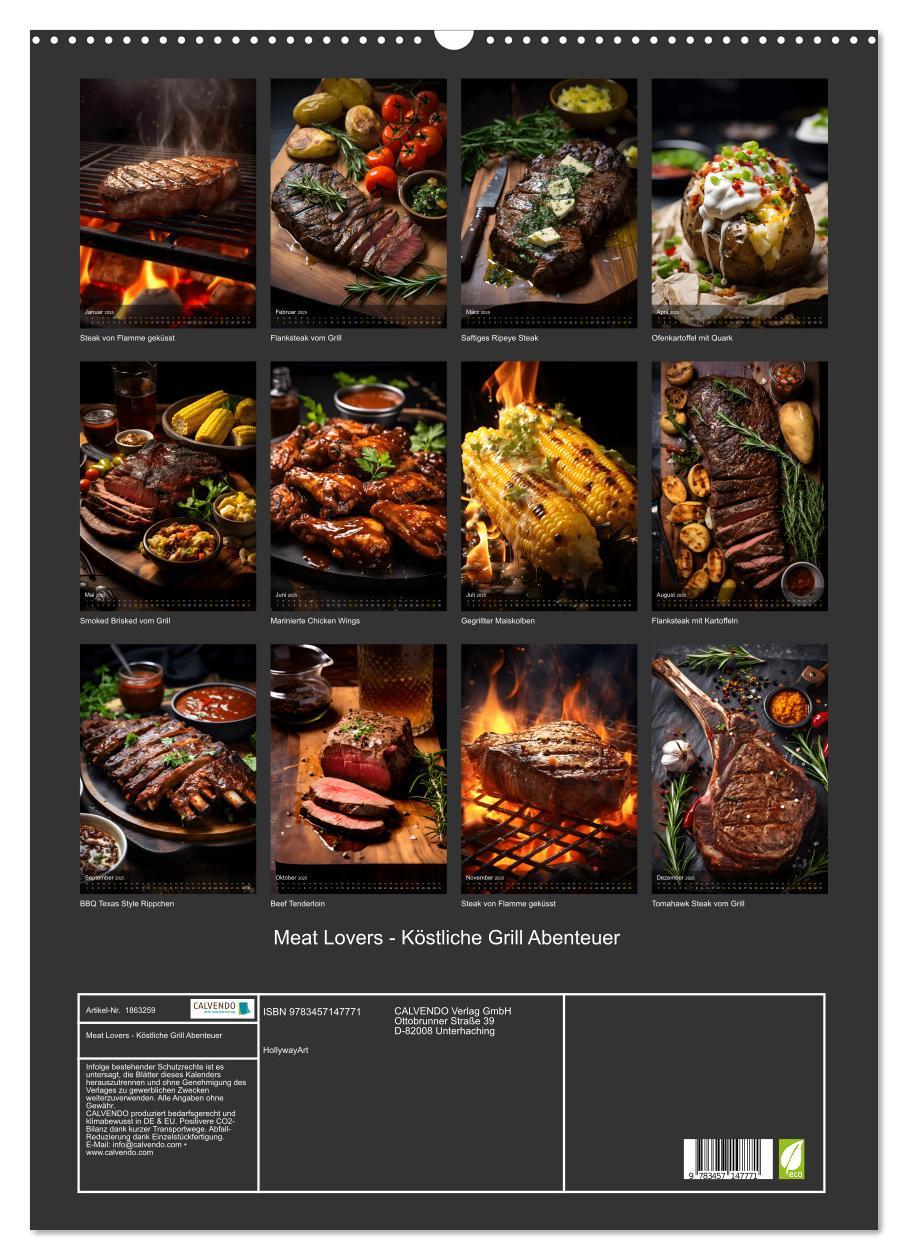 Bild: 9783457147771 | Meat Lovers - Köstliche Grill Abenteuer (Wandkalender 2025 DIN A2...