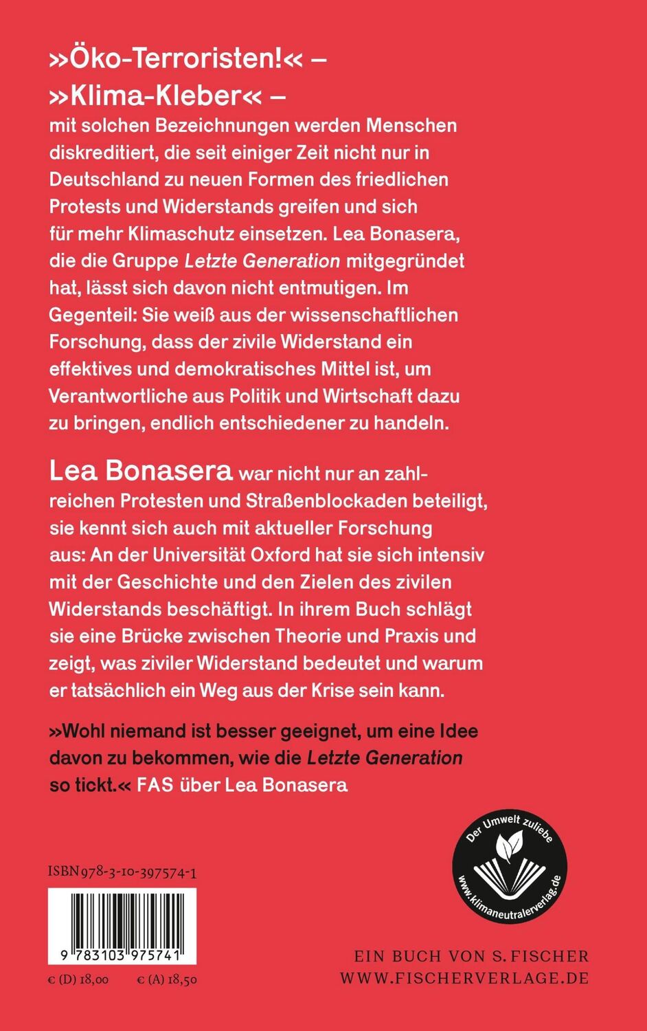 Rückseite: 9783103975741 | Die Zeit für Mut ist jetzt! | Lea Bonasera | Taschenbuch | 224 S.