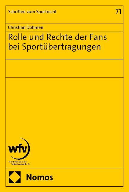 Cover: 9783756022854 | Rolle und Rechte der Fans bei Sportübertragungen | Christian Dohmen