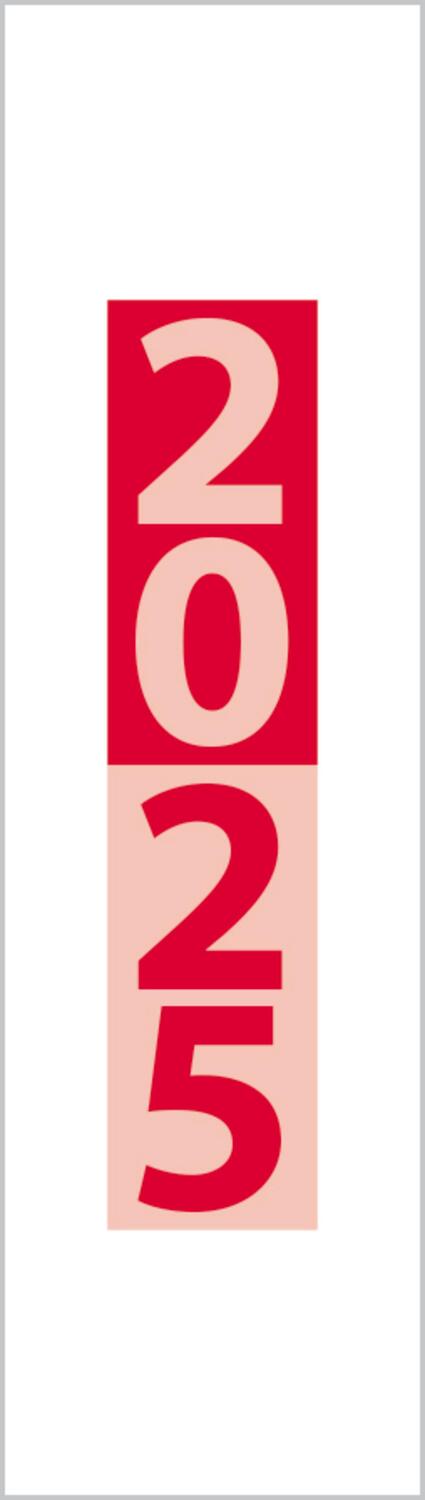 Cover: 9783731882732 | Streifenplaner Mini Rot 2025 | Verlag Korsch | Kalender | 13 S. | 2025