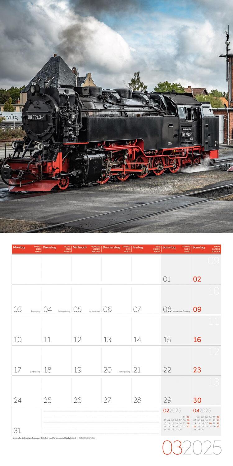 Bild: 9783838445151 | Lokomotiven Kalender 2025 - 30x30 | Ackermann Kunstverlag | Kalender