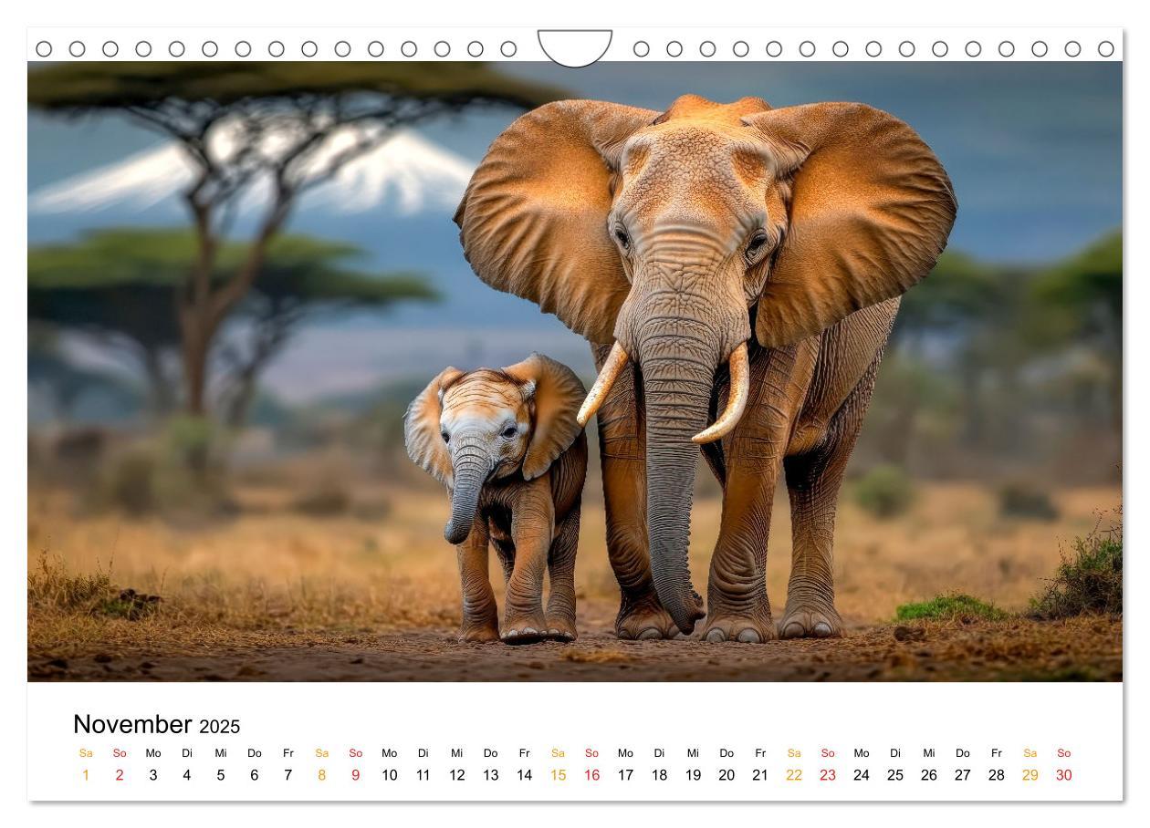 Bild: 9783457240465 | Elefanten - Riesen der Wildnis (Wandkalender 2025 DIN A4 quer),...