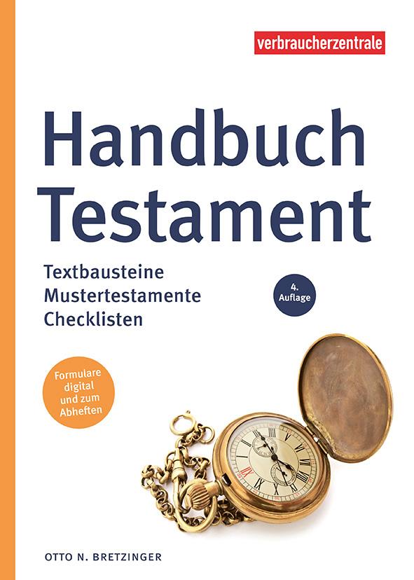 Cover: 9783863364250 | Handbuch Testament | Textbausteine, Mustertestamente, Checklisten