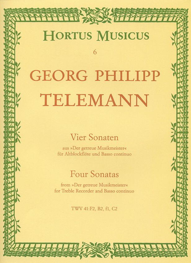 Cover: 9790006000074 | Four Sonatas | Georg Philipp Telemann | Buch | Bärenreiter