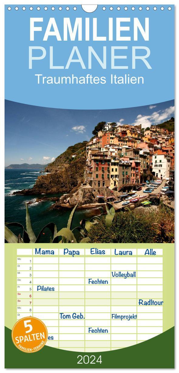 Cover: 9783383065781 | Familienplaner 2024 - Traumhaftes Italien mit 5 Spalten...