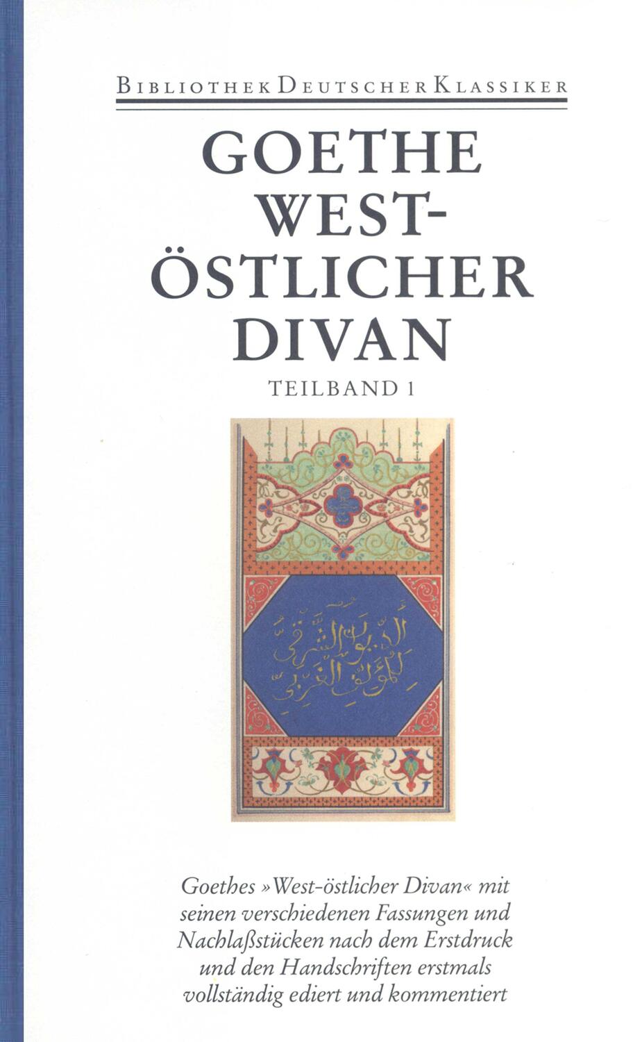 Cover: 9783618602309 | West-östlicher Divan 1 / 2 | Johann Wolfgang von Goethe | Buch | 1994