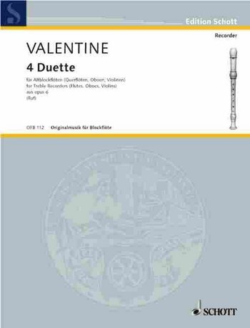 Cover: 9790001100038 | 4 Duets - 4 Duette aus Opus 6 | Robert Valentine | Buch | 1981