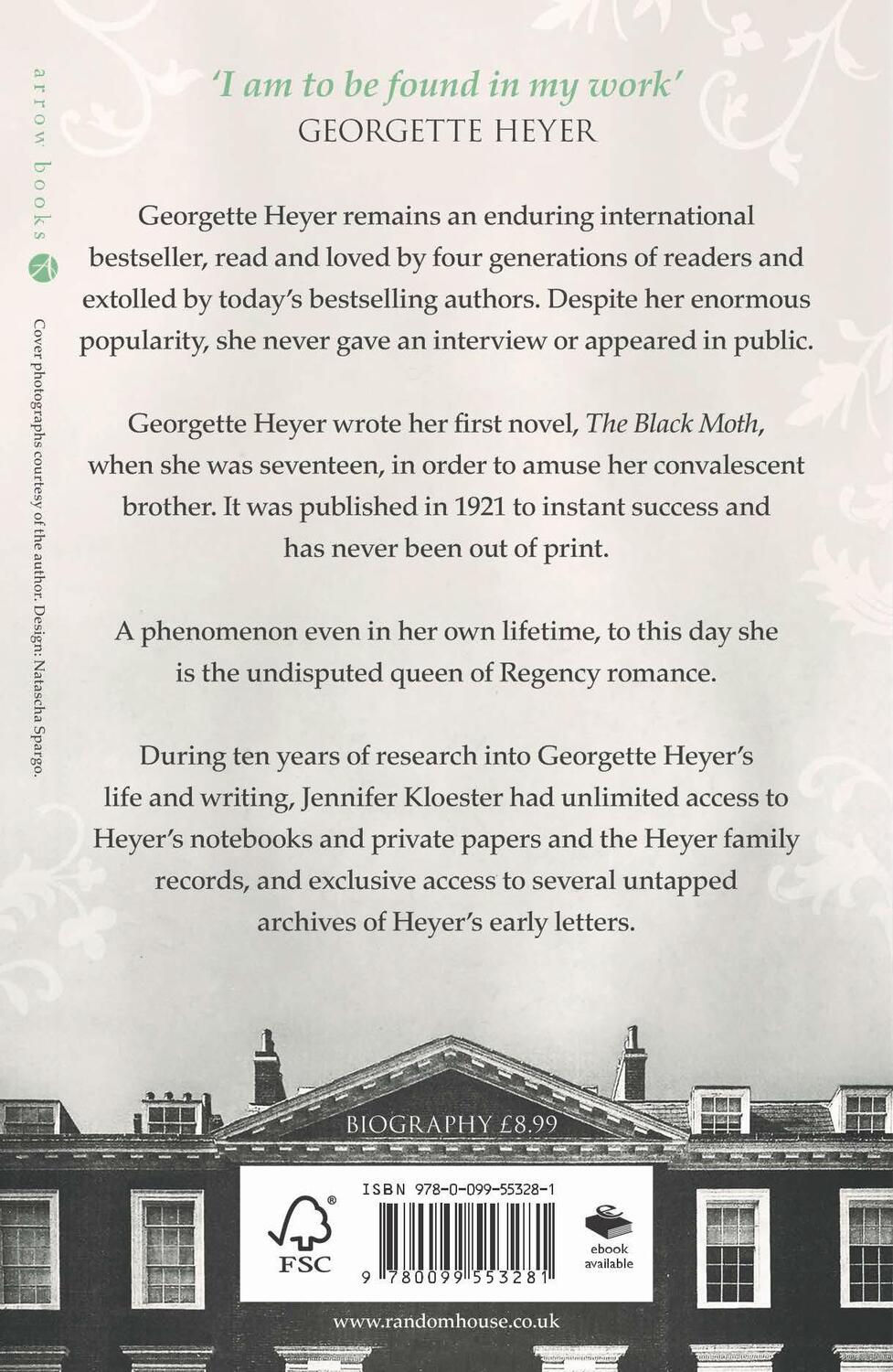 Rückseite: 9780099553281 | Georgette Heyer Biography | Jennifer Kloester | Taschenbuch | Englisch