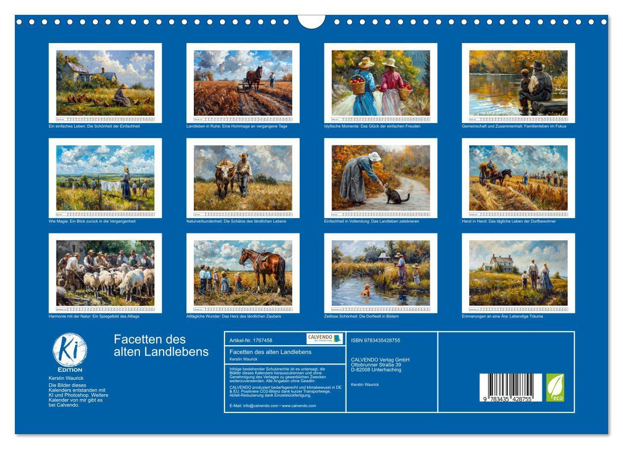 Bild: 9783435428755 | Facetten des alten Landlebens (Wandkalender 2025 DIN A3 quer),...