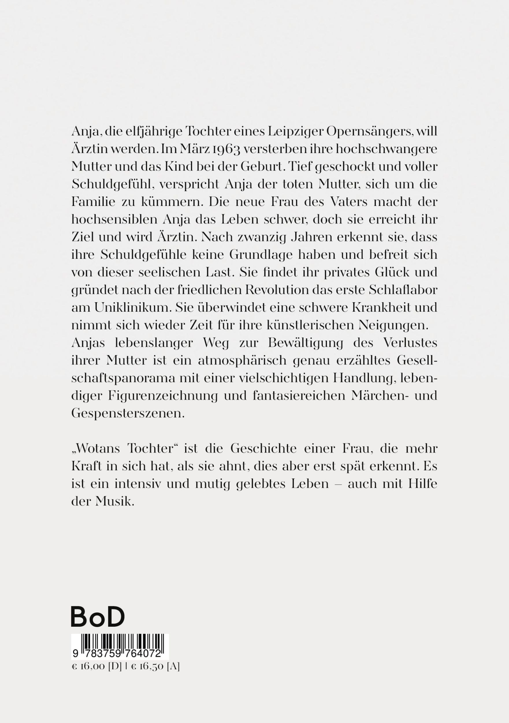 Rückseite: 9783759764072 | Wotans Tochter | Das ungewöhnliche Leben einer Leipziger Ärztin | Buch