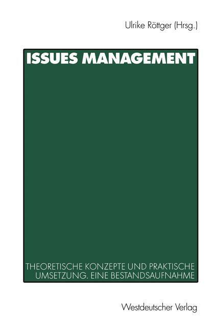 Cover: 9783531136882 | Issues Management | Ulrike Röttger | Taschenbuch | Paperback | 299 S.