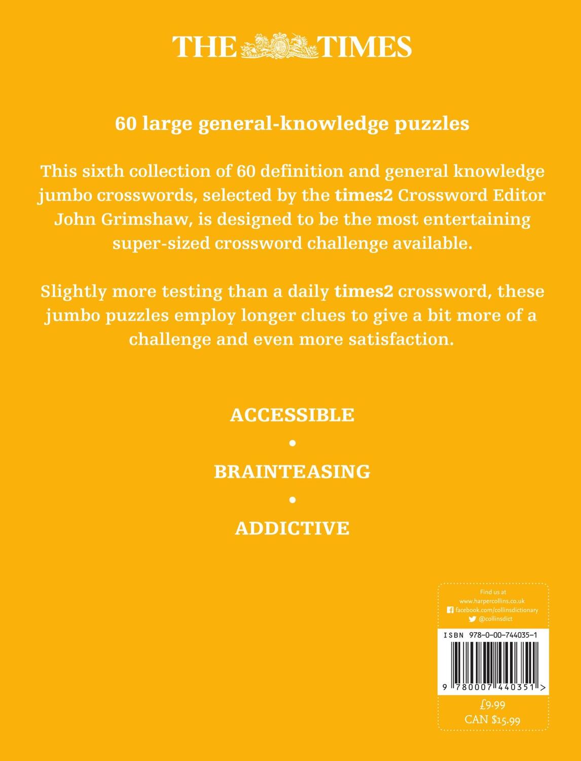 Rückseite: 9780007440351 | The Times 2 Jumbo Crossword Book 6 | The Times Mind Games | Buch