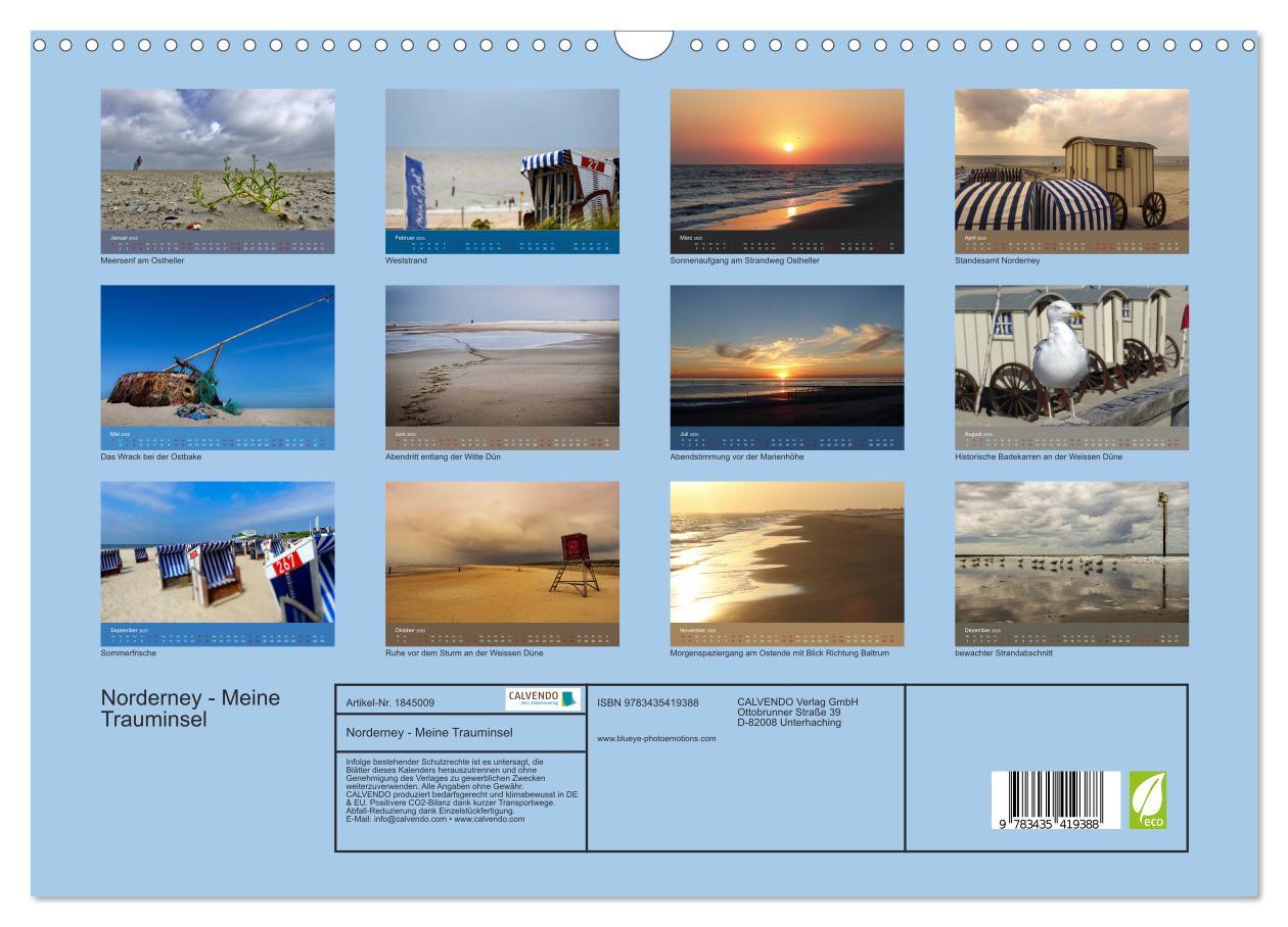 Bild: 9783435419388 | Norderney - Meine Trauminsel (Wandkalender 2025 DIN A3 quer),...