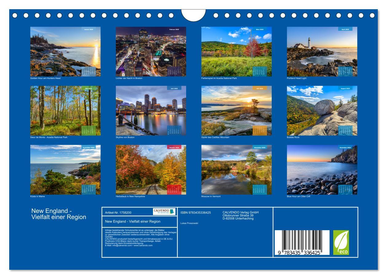 Bild: 9783435336425 | New England - Vielfalt einer Region (Wandkalender 2025 DIN A4...