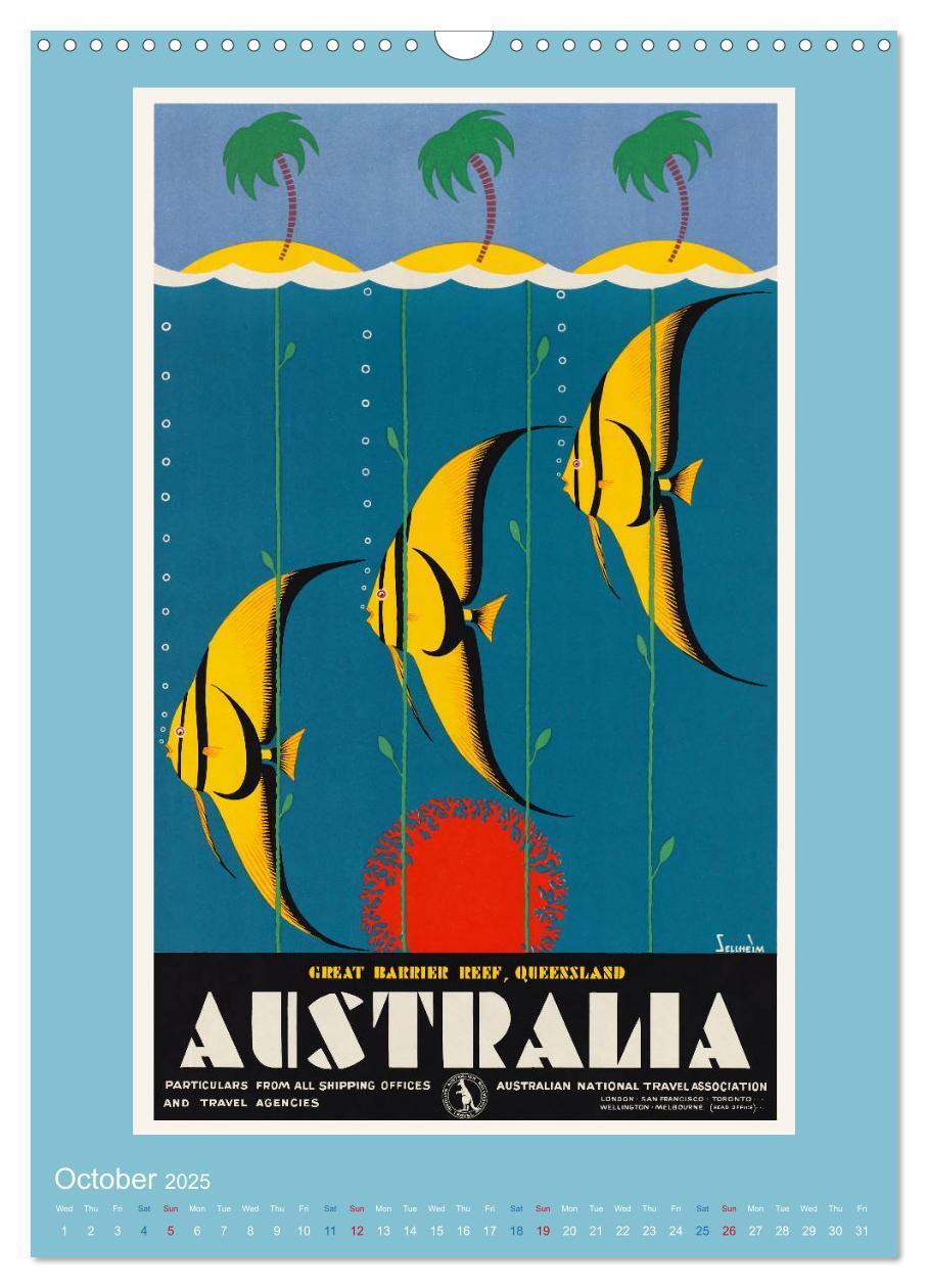 Bild: 9781325969876 | Vintage Travel Posters around the World (Wall Calendar 2025 DIN A3...