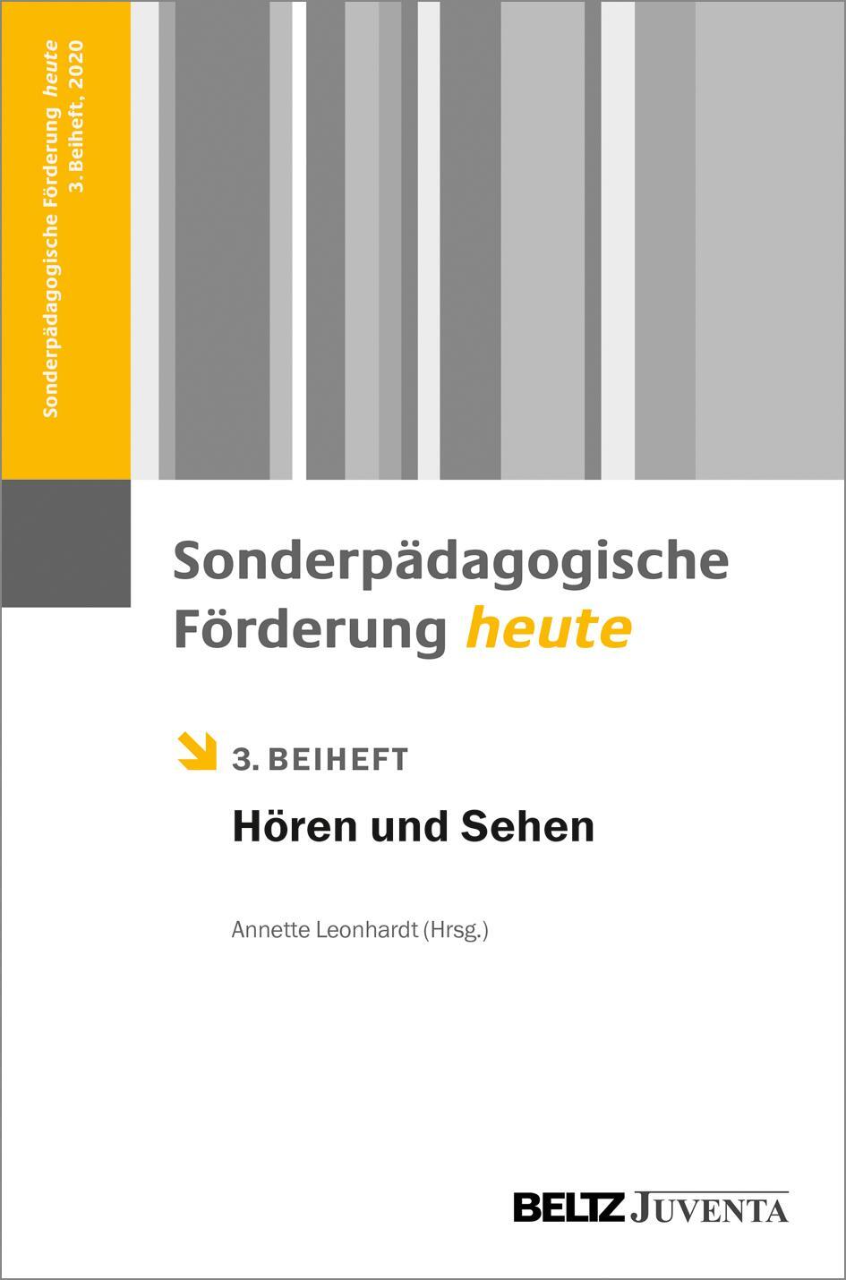 Cover: 9783779935384 | Hören und Sehen | 3. Beiheft Sonderpädagogische Förderung heute | Buch