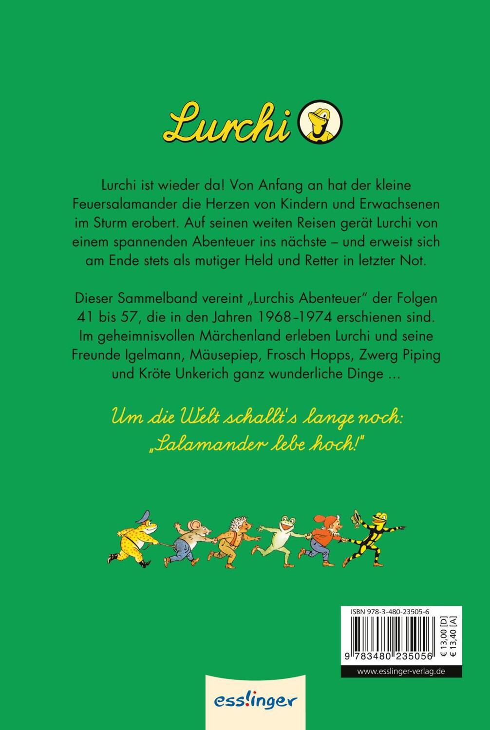 Rückseite: 9783480235056 | Lurchis Abenteuer 3: Das lustige Salamanderbuch | Heinz Schubel | Buch