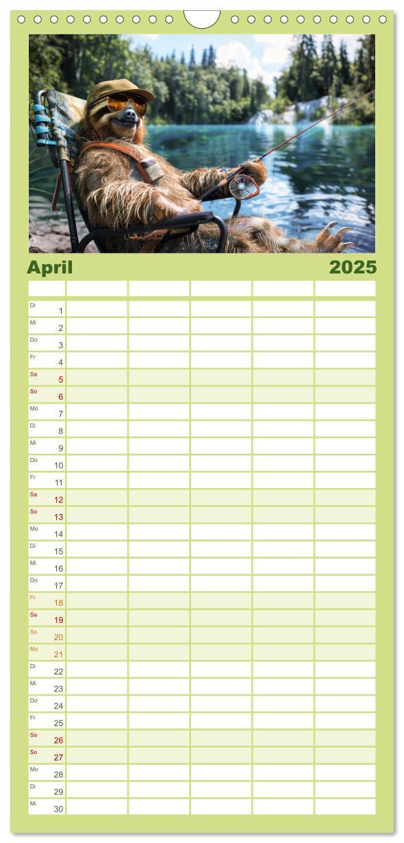 Bild: 9783457192559 | Familienplaner 2025 - Der tierisch lustige Angler-Kalender mit 5...