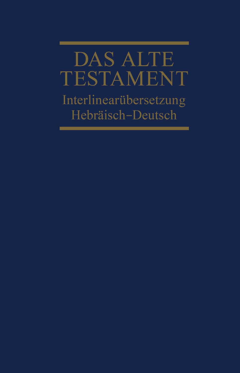 Cover: 9783417251920 | Interlinearübersetzung Altes Testament, hebr.-dt., Band 1 | Steurer