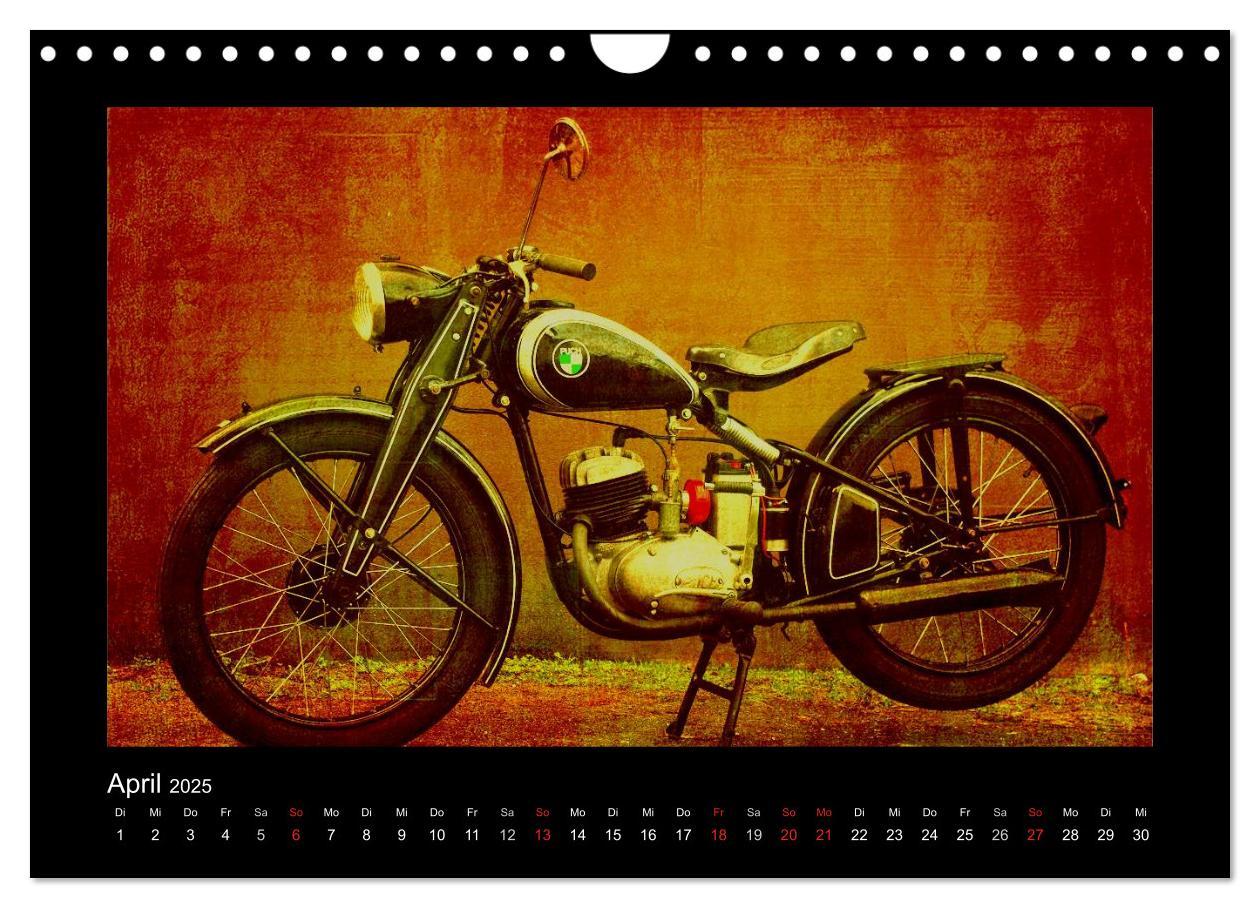 Bild: 9783435839957 | Motorrad Oldtimer (Wandkalender 2025 DIN A4 quer), CALVENDO...