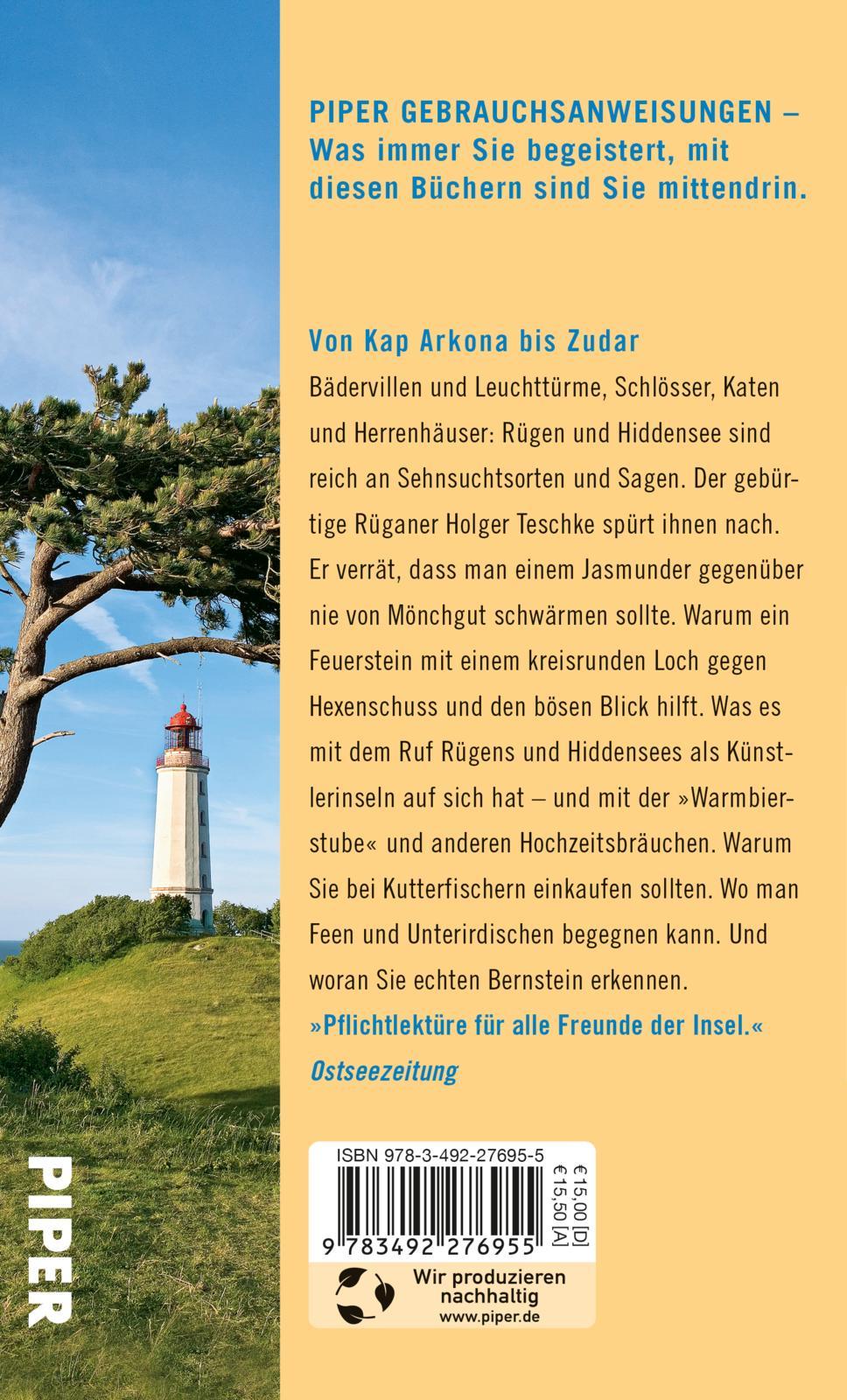 Rückseite: 9783492276214 | Gebrauchsanweisung für Rügen und Hiddensee | Holger Teschke | Buch