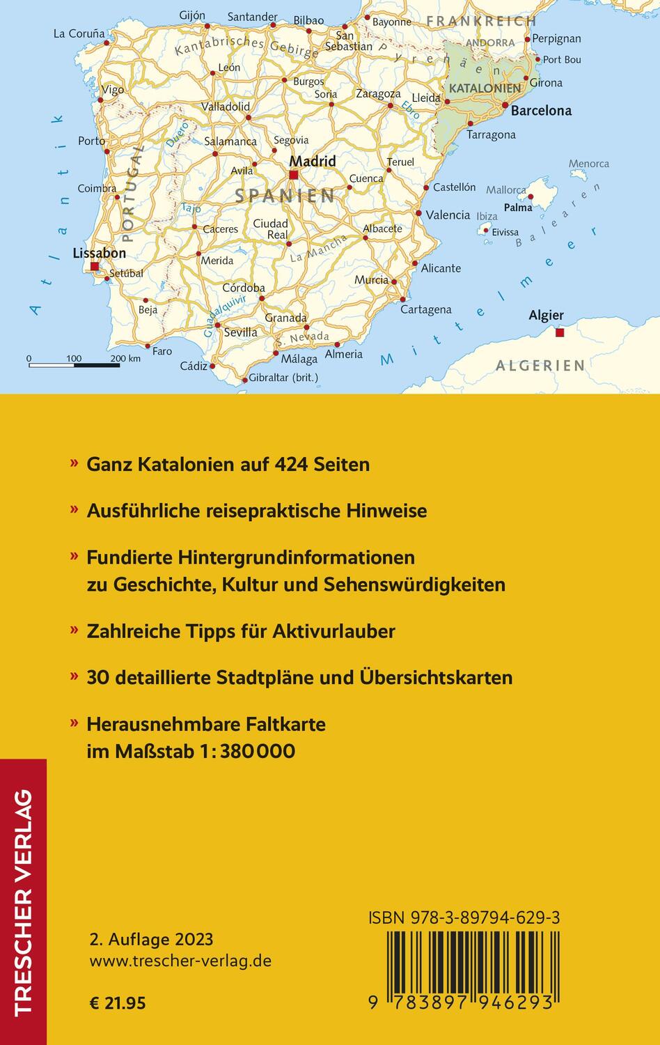 Rückseite: 9783897946293 | TRESCHER Reiseführer Katalonien | Jens Wiegand | Taschenbuch | 419 S.