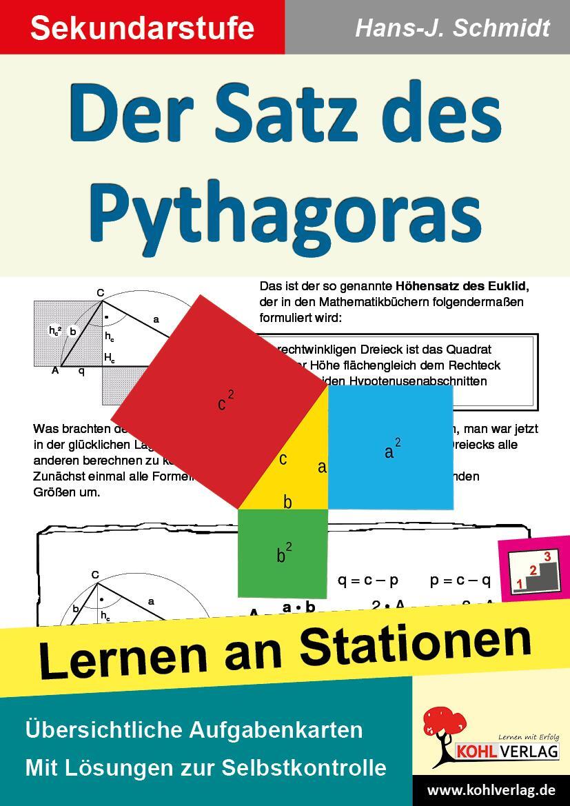 Cover: 9783956865428 | Der Satz des Pythagoras | Lernen an Stationen | Hans-J. Schmidt | Buch