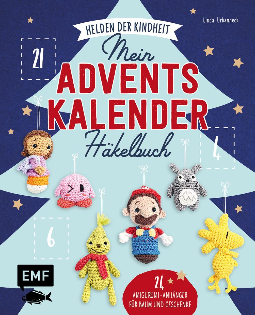 Cover: 9783745916478 | Mein Adventskalender-Häkelbuch: Helden der Kindheit - Merry X-Mas
