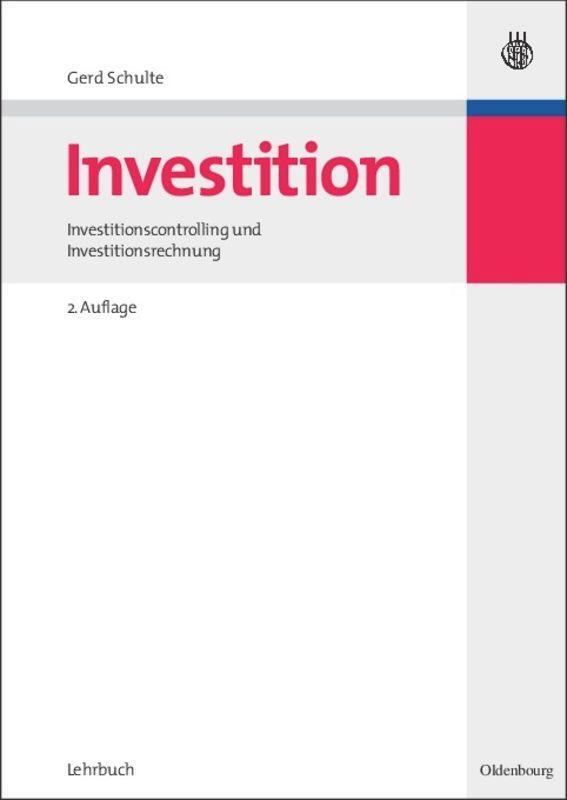 Cover: 9783486582635 | Investition | Investitionscontrolling und Investitionsrechnung | Buch