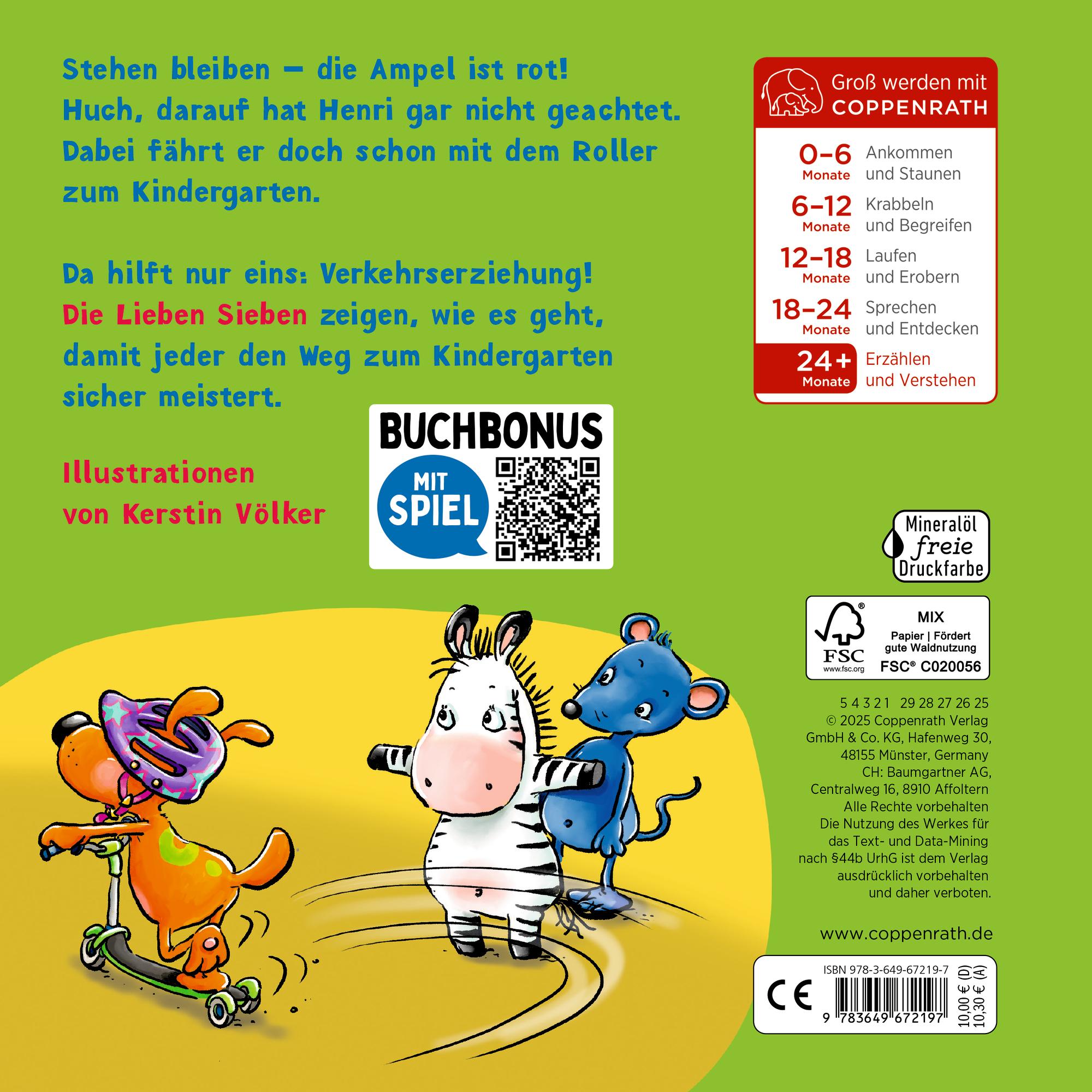 Rückseite: 9783649672197 | Laufrad, Helm &amp; Zebrastreifen | Verkehrserziehung im Kindergarten