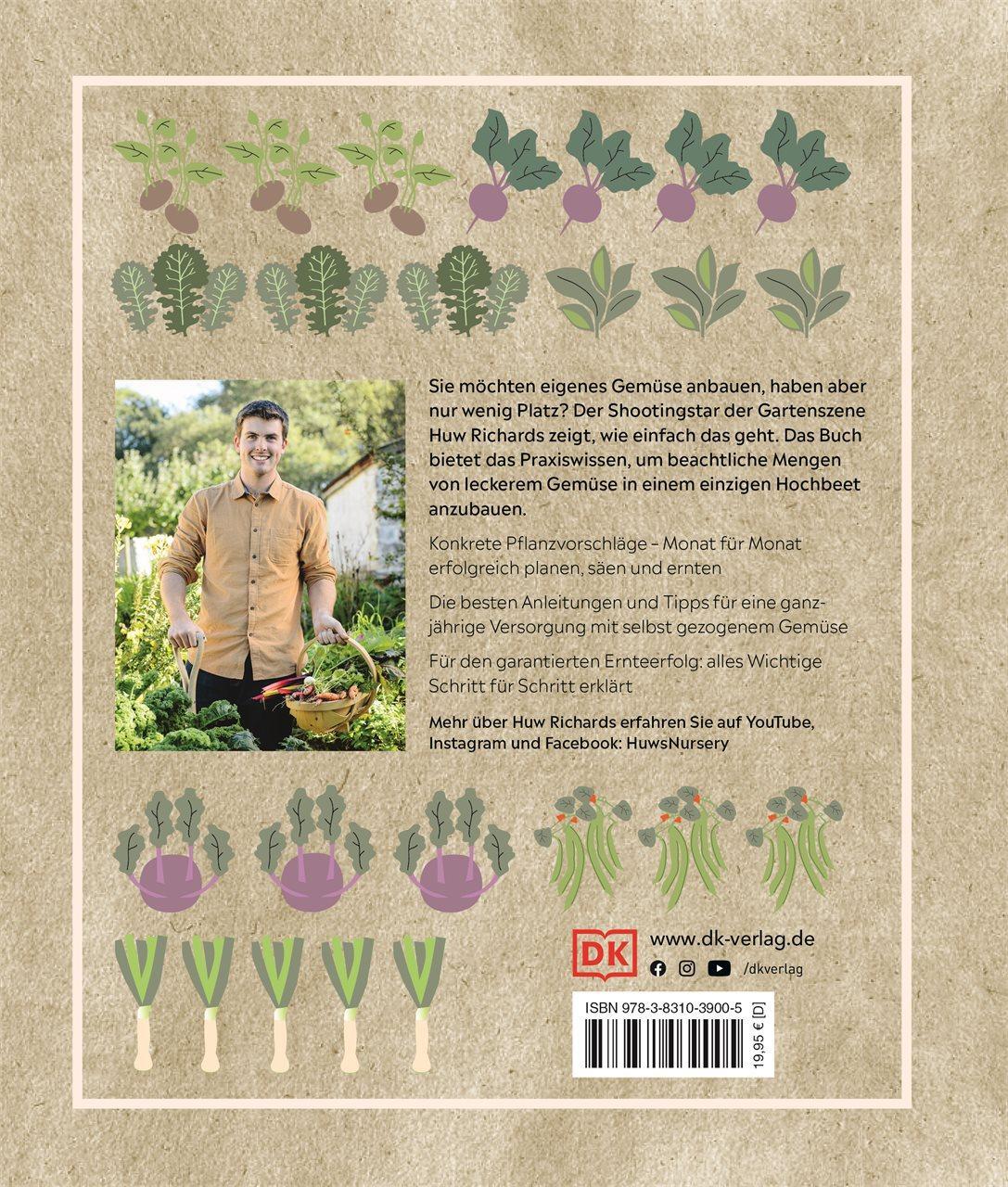 Rückseite: 9783831039005 | Hochbeet | Frisches Gemüse das ganze Jahr | Huw Richards | Buch | 2020
