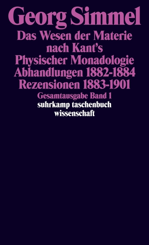 Cover: 9783518284018 | Das Wesen der Materie nach Kant's Physischer Monadologie....