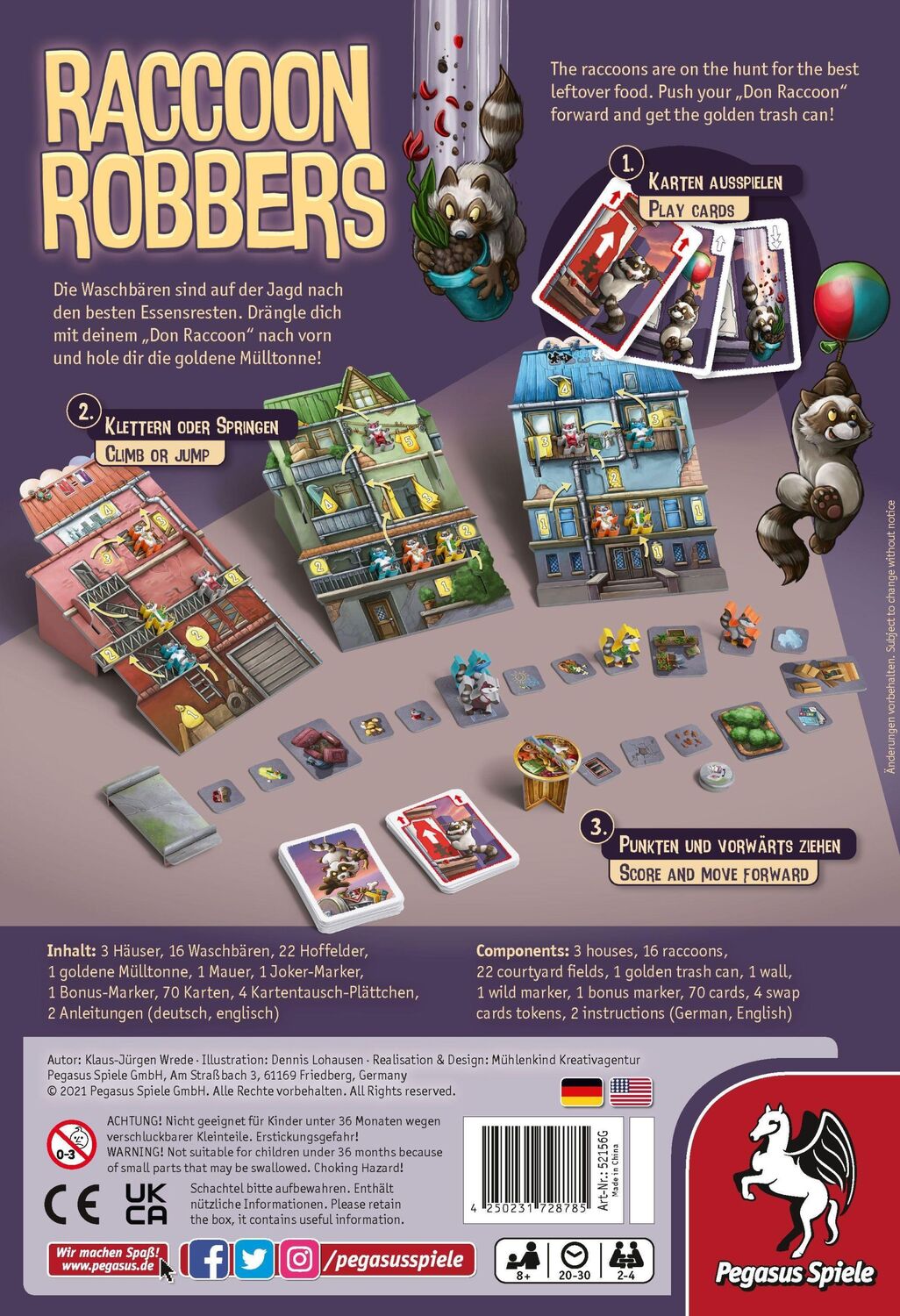 Bild: 4250231728785 | Raccoon Robbers | Klaus-J rgen Wrede | Spiel | Brettspiel | 52156G