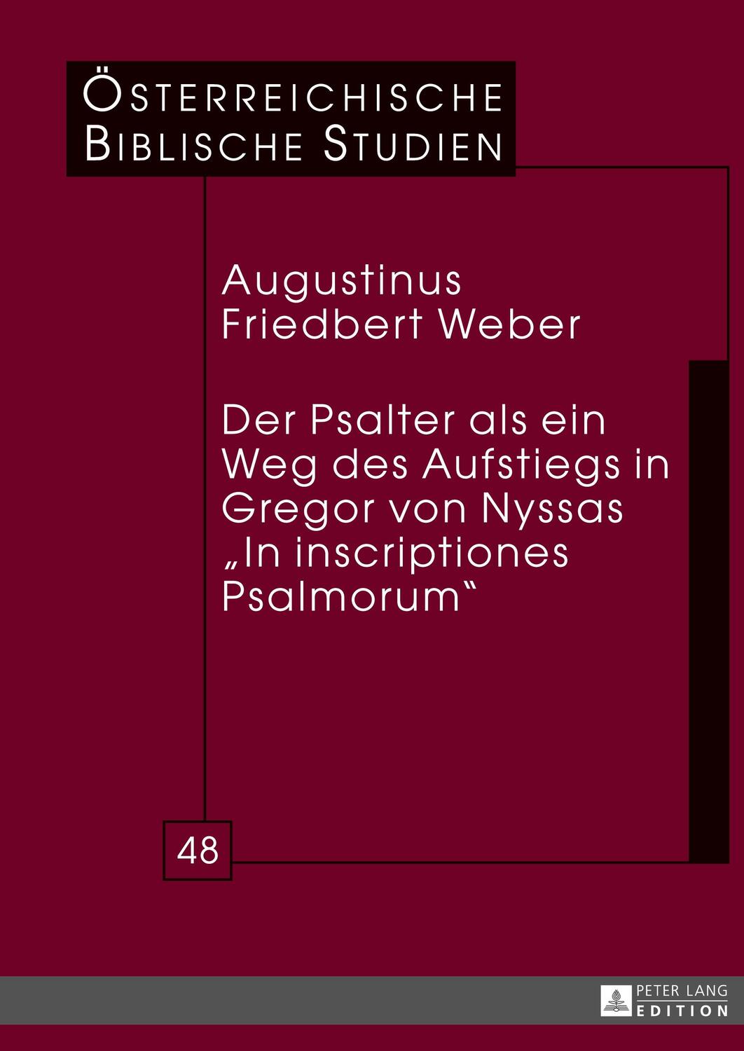 Cover: 9783631720974 | Der Psalter als ein Weg des Aufstiegs in Gregor von Nyssas «In...