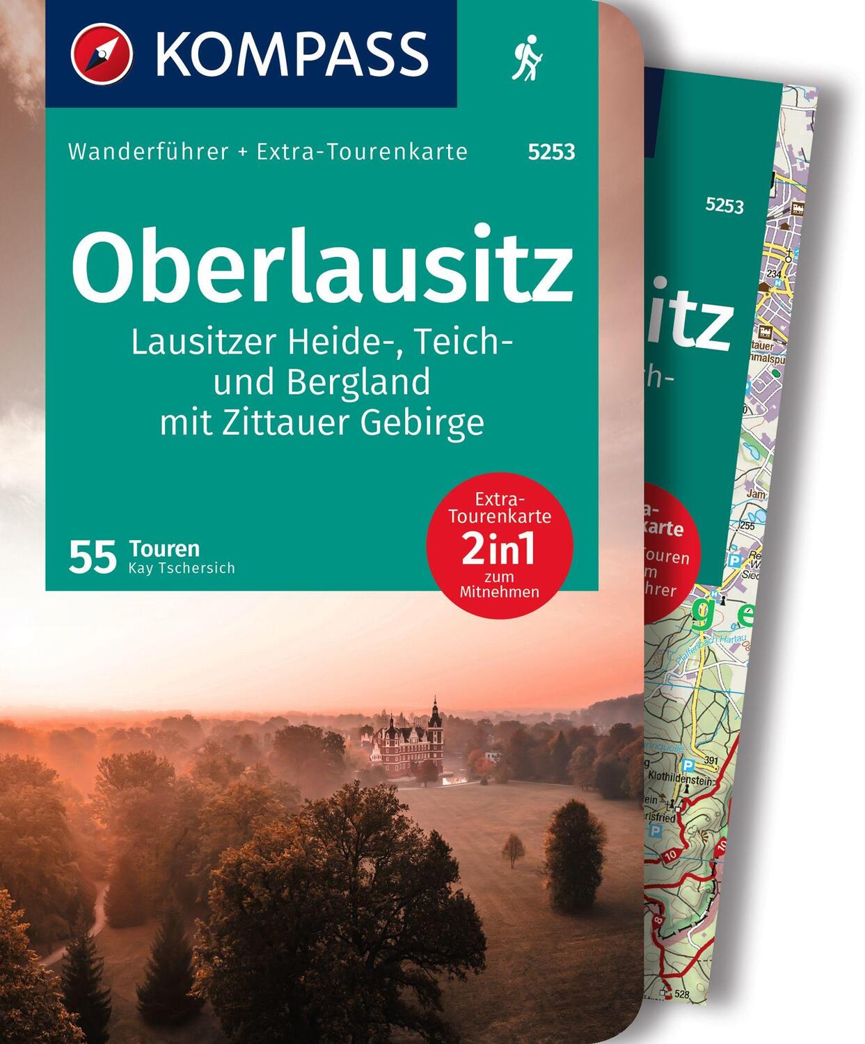 Cover: 9783991216117 | KOMPASS Wanderführer Oberlausitz, Lausitzer Heide-, Teich- und...