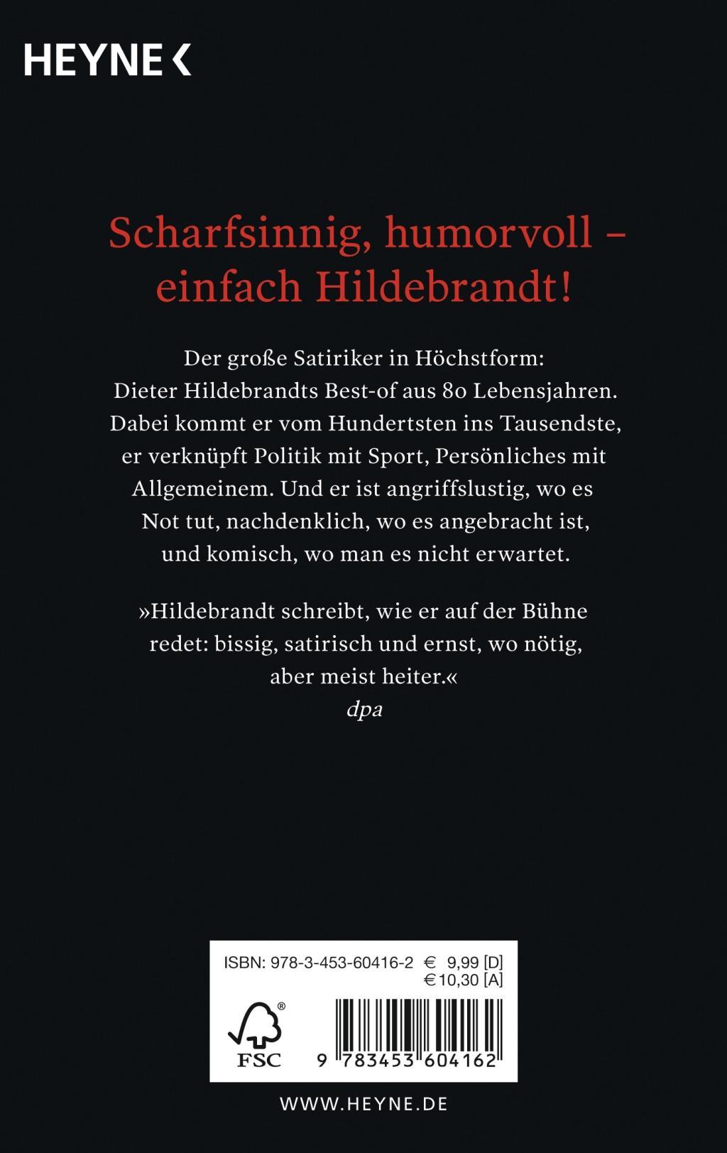 Bild: 9783453604162 | Nie wieder achtzig! | Dieter Hildebrandt | Taschenbuch | 240 S. | 2017