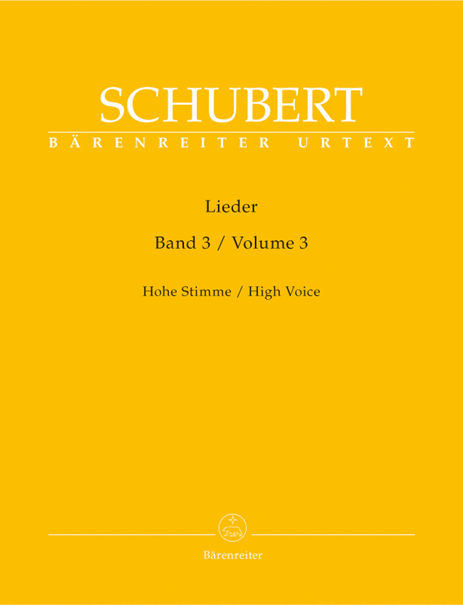 Cover: 9790006530526 | Lieder Band 3 | Hohe Stimme / High Voice | Franz Schubert | Buch