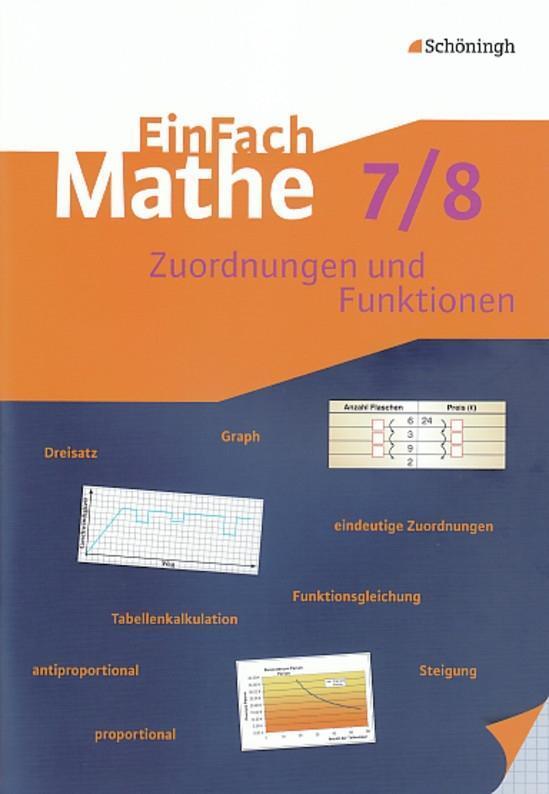 Cover: 9783140373234 | EinFach Mathe. Zuordnungen und Funktionen. Jahrgangsstufen 7/8 | 2010