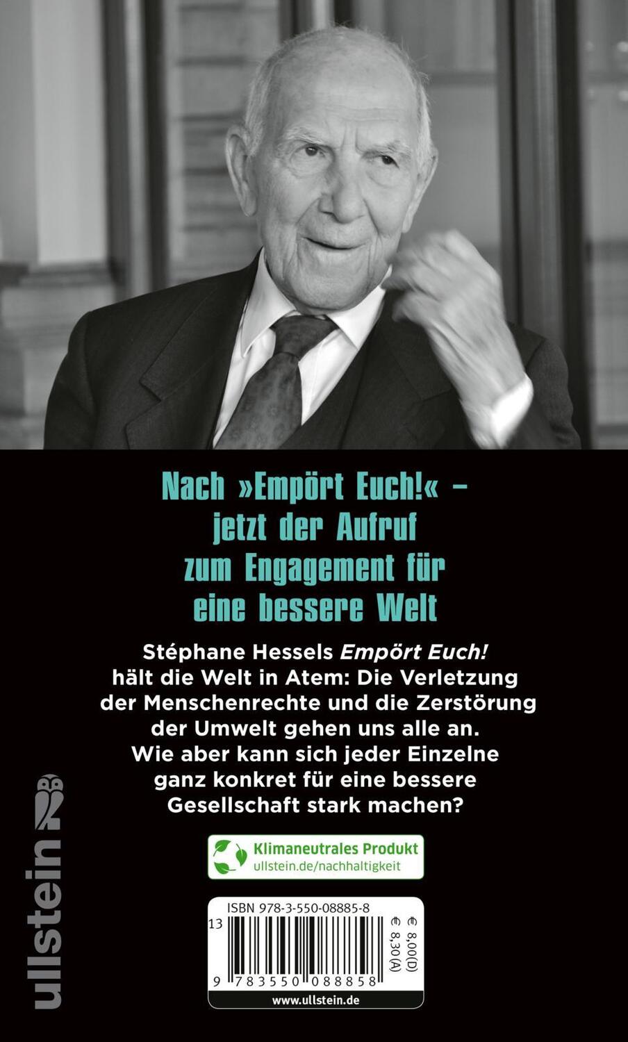 Rückseite: 9783550088858 | Engagiert Euch! | Im Gespräch mit Gilles Vanderpooten | Hessel | Buch