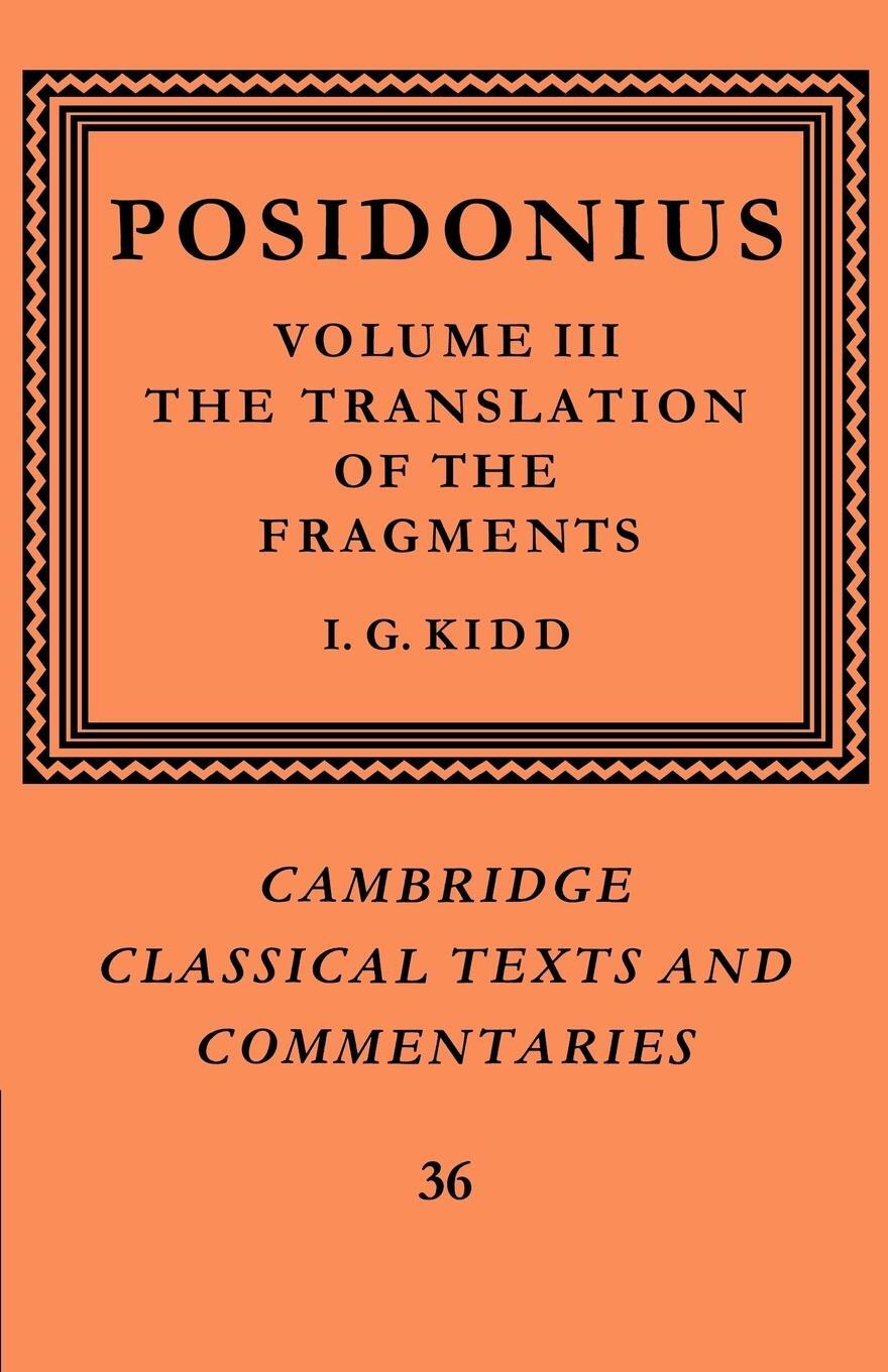 Cover: 9780521604413 | Posidonius | Volume 3, the Translation of the Fragments | Posidonius