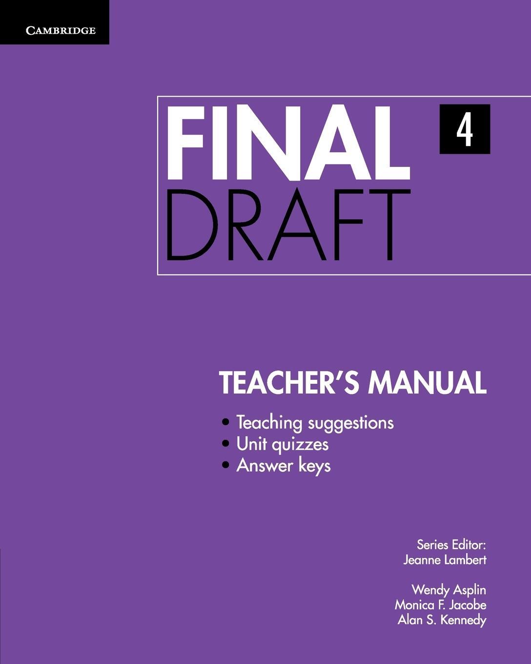 Cover: 9781107495593 | Final Draft Level 4 Teacher's Manual | Jeanne Lambert | Taschenbuch