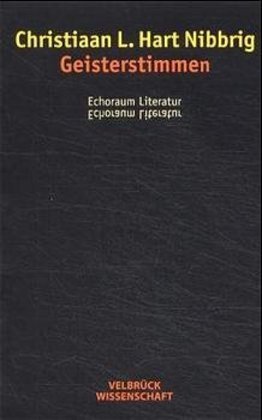 Cover: 9783934730328 | Geisterstimmen | Echoraum Literatur | Christiaan L. Hart-Nibbrig