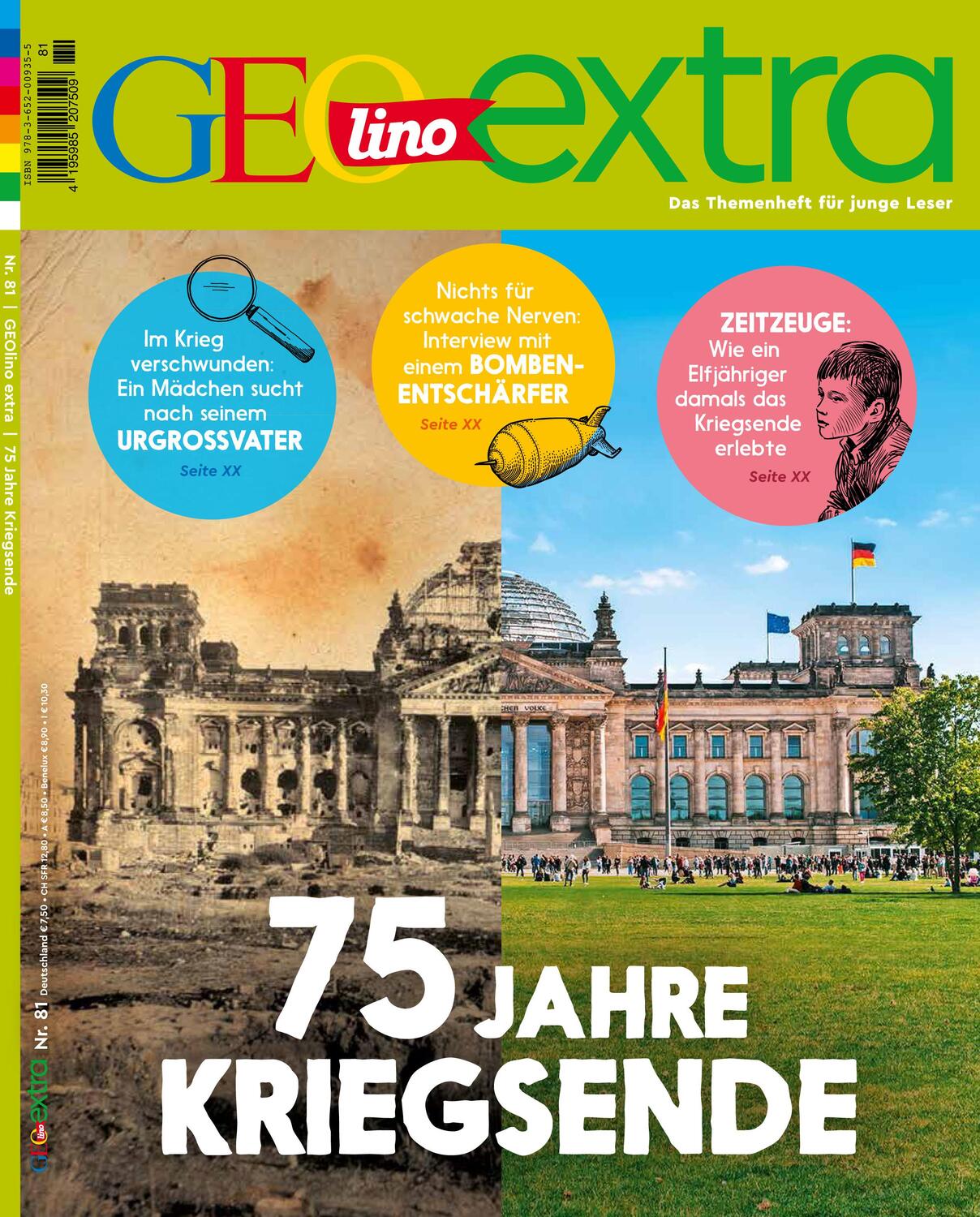 Cover: 9783652009355 | GEOlino Extra / GEOlino extra 81/2020 - 75 Jahre Kriegsende | Wetscher